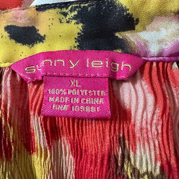 Sunny Leigh Pink Watercolor Flowy Blouse XL - Picture 5 of 5